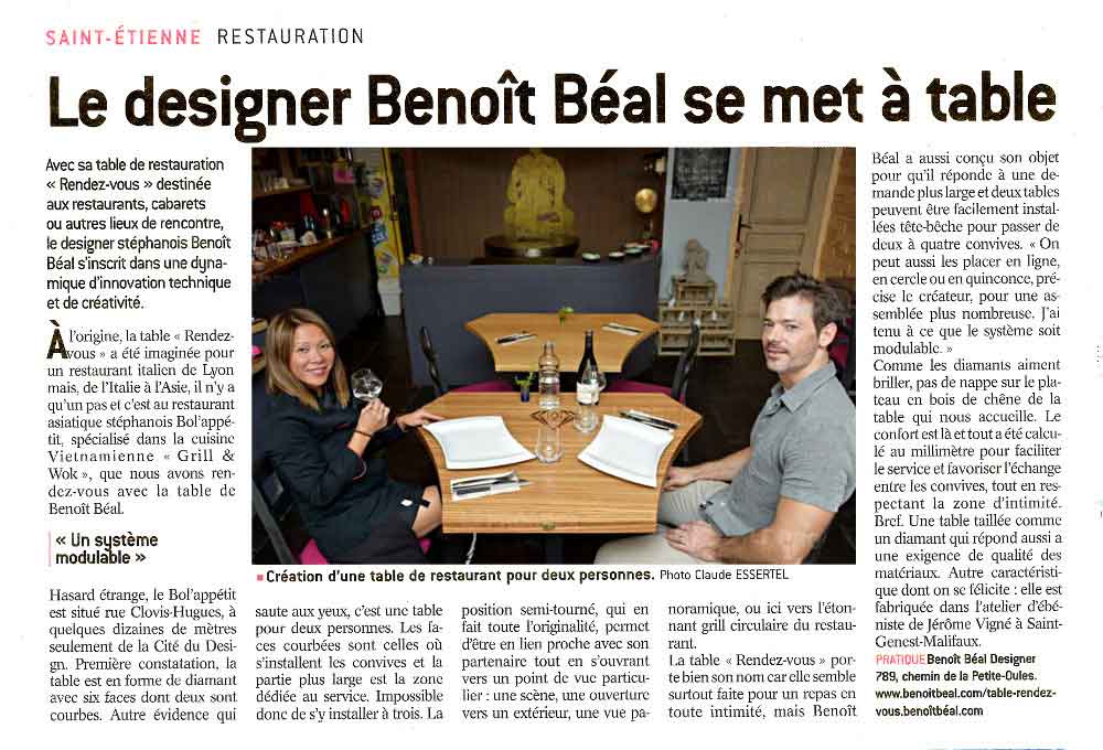 creation table rendezvous design Benoit Beal